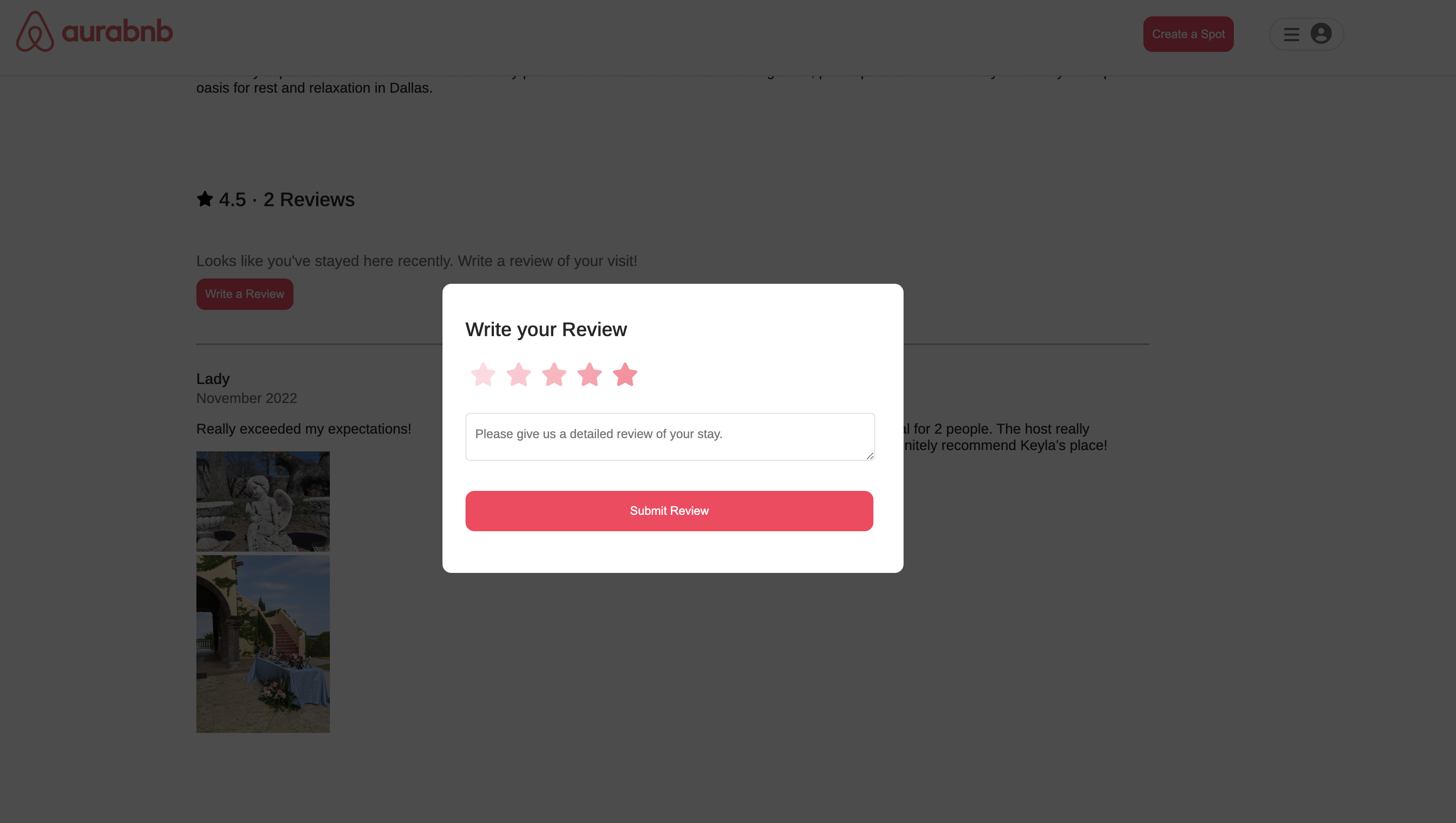 Review a spot if you've stayed there